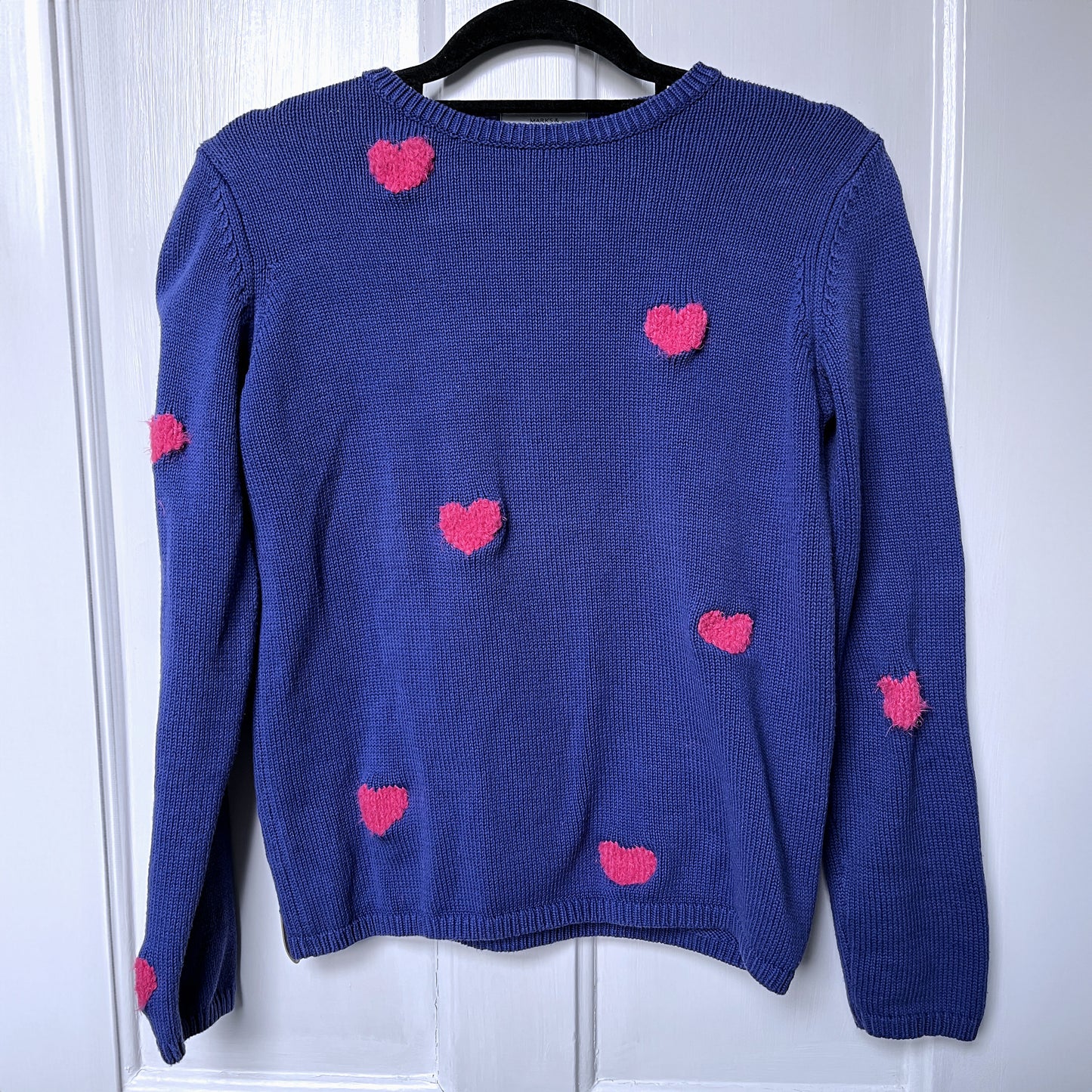 Size 10, M&S | Fluffy hearts jumper | Ready to ship