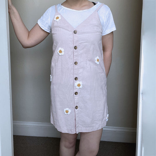 Size 10, Topshop | Pink daisy dress | Ready to ship