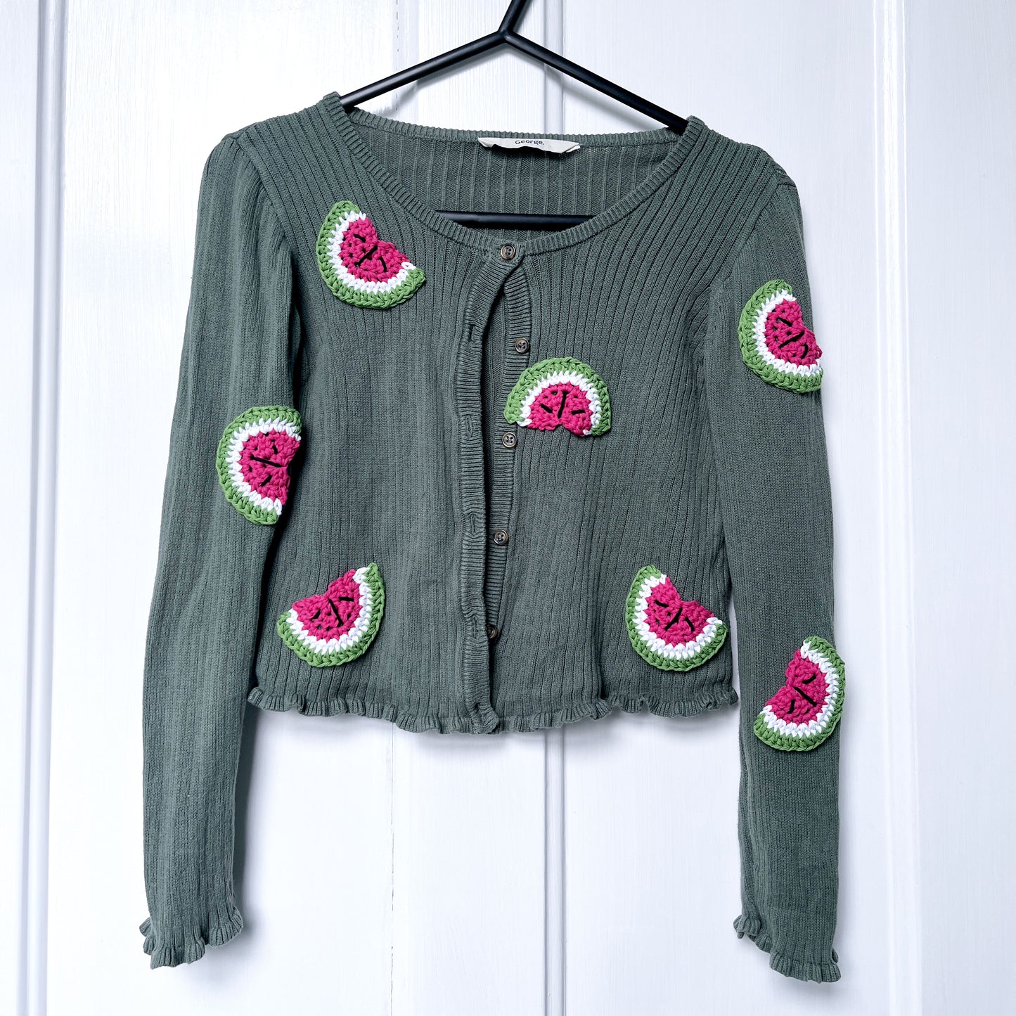 8-9 years, George | Watermelon cardigan | Ready to ship