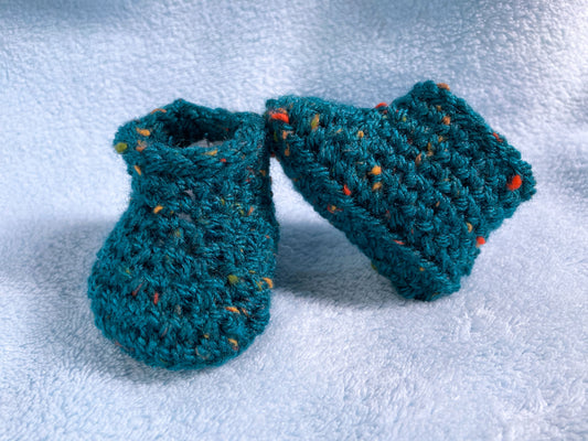 Tropical sunset baby booties