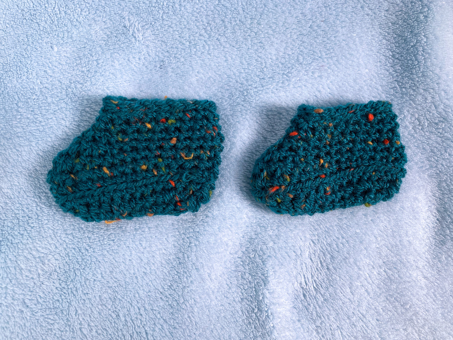 Tropical sunset baby booties