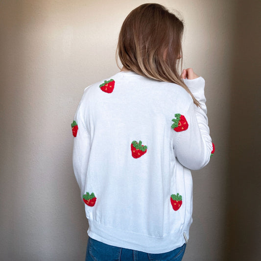 Strawberry cardigan - custom order
