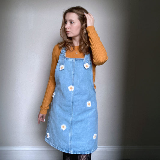 Size 10, Topshop | Daisy dungaree dress | Ready to ship