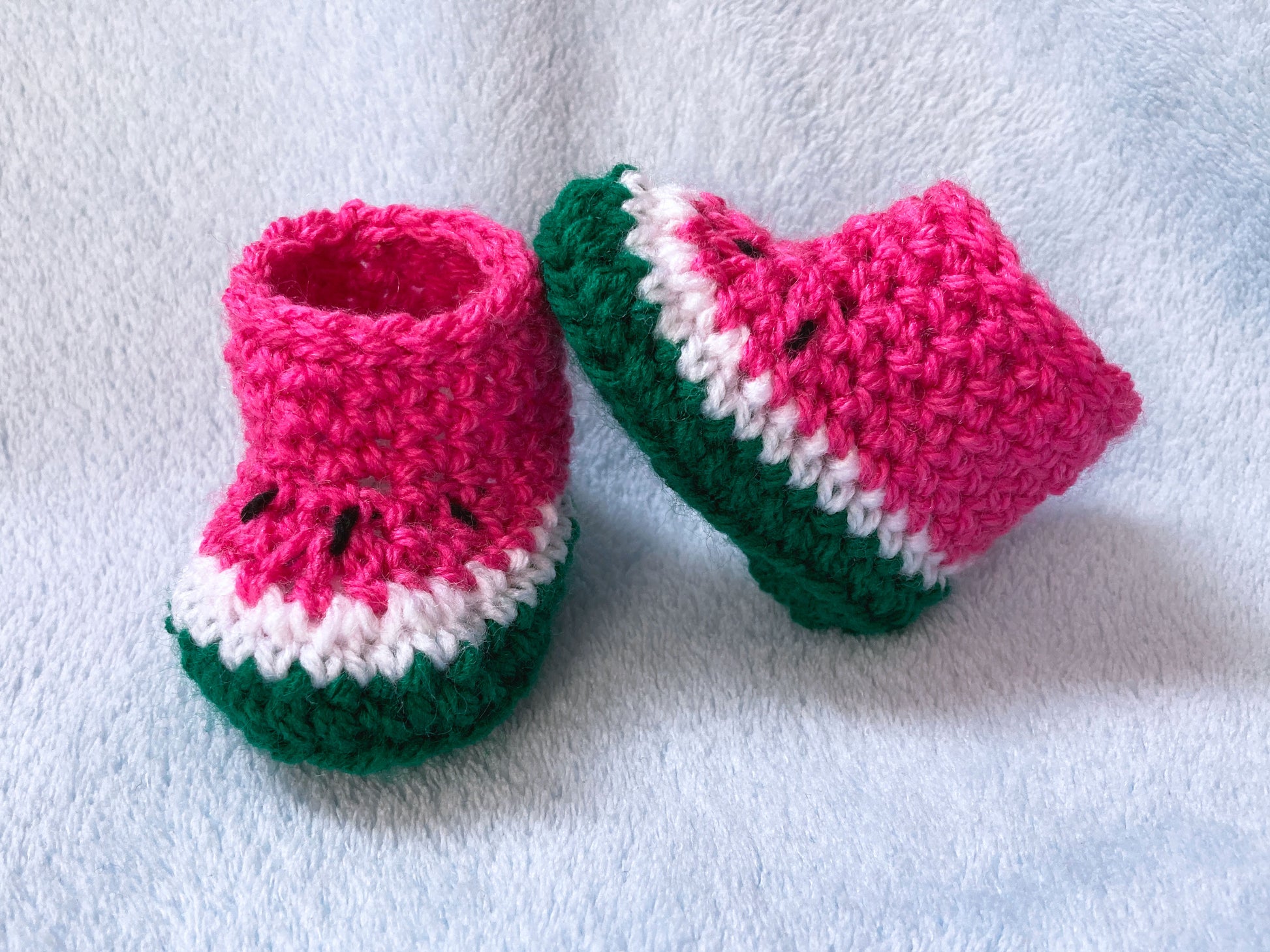 Crochet Tutorial Watermelon Newborn Baby Socks