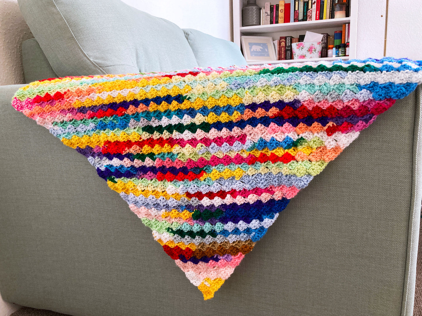 Rainbow confetti baby blanket