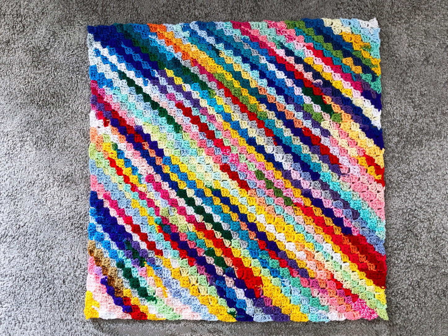 Rainbow confetti baby blanket